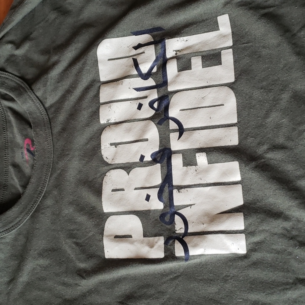 Proud Infedel S/S 60% Cotton/40% Polyester Olive Green T-Shirt New No Tags